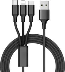3-in-1 USB kabelis Lightning / Micro
