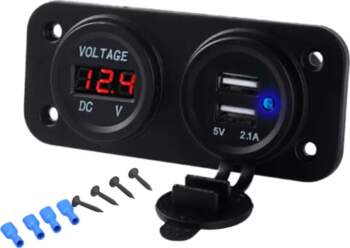 Aizdedzes ligzda. 2xUSB | Light socket