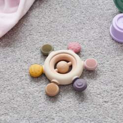 Montessori SiliSoft Rattle Teether (Earth)
