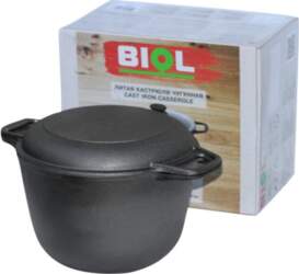 Cast iron pot 6L with skillet