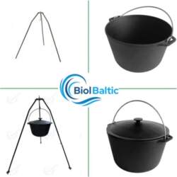 Set Cast iron cauldron 8 liters