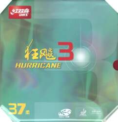Gumija galda tenisa raketei DHS Hurricane