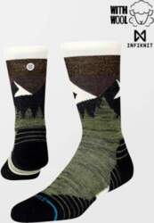 STANCE Mid Wool Crew Olive zeķes