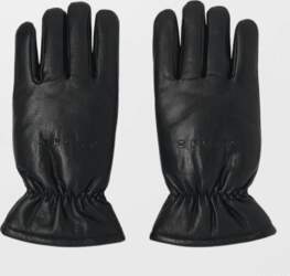 EDWIN Edwin Leather Black cimdi