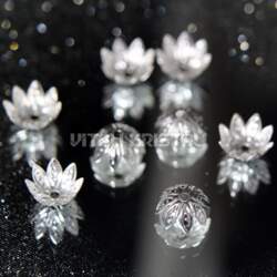 Pērļu cepurīte 9 mm sudraba krāsa
