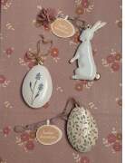 Metāla ornaments, Easter egg, blue