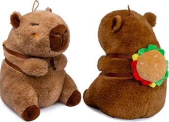 Kawaii - Capybara With Burger Backpack