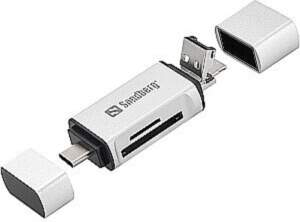 SANDBERG Card Reader USB-C+USB+MicroUSB
