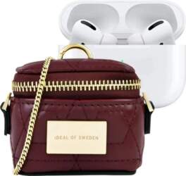 AirPods Zip Bag Quilted Ruby no