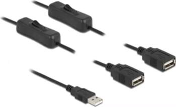 USB Type-A vīriešu uz 2 x
