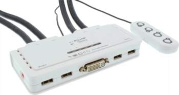 KVM slēdzis InLine 4 porta DVI-D