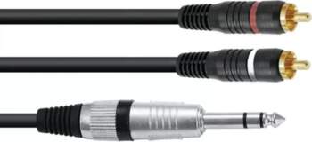 Stereoadaptera kabelis Omnitronic 2x RCA (Cinch)