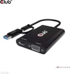 Club 3D USB Type-C un Type-A