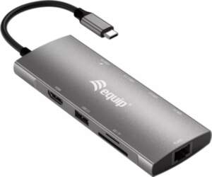 Multifunkcionāls adapteris Equip USB-C 9 in