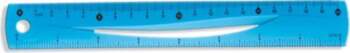 Lineāls Tetis elastīgs 20 cm zils