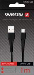 Micro USB kabelis SWISSTEN SW-BA-MIC-3A-1M-BK —