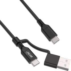 InLine 2-in-1 USB-C kabelis + USB-A