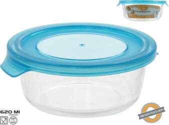 KITCHEN&GO apaļa stikla pusdienu kārba 620