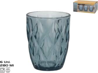 KITCHEN&GO stikla krūzes, 280 ml, zilas