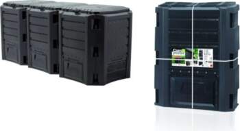 Kompostkonteiners Prosperplast Module CompoGreen 1200L, melns