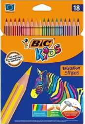 Krāsu zīmuļi BIC Eco Evolution Stripes