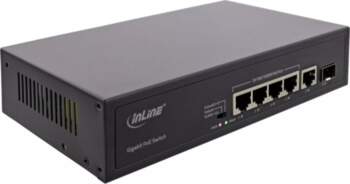 Neadministrēts slēdzis InLine PoE+ Gigabit Network