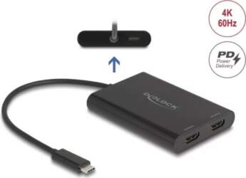 Adapteris USB Type-C uz 2× HDMI