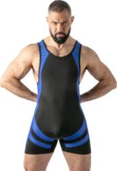 LOCKER GEAR Open Access Singlet Blue