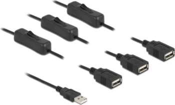 USB Type-A vīriešu uz 3 x