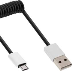 InLine Micro-USB 2.0 spirālais kabelis