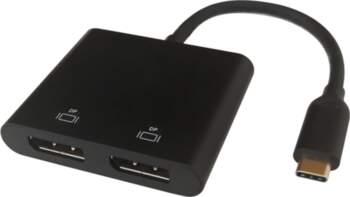 DELTACO USBC-2DP video kabeļa adapteris USB