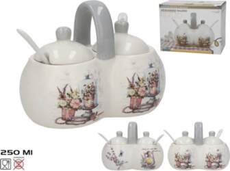 KITCHEN&GO cukurtrauks un sāls trauks ar