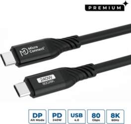 MicroConnect USB4 Gen 3x2 USB-C kabelis