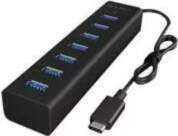 USB hub RAIDSONIC IB-HUB1700-C3 Type-C melns
