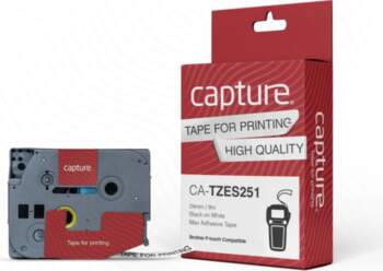 Маркировочная лента Capture CA-TZES251 черно-белая нейлоновая