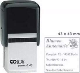Zīmogs COLOP Printer Q43 melns korpuss