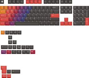 Taustiņpārsegi GLORIOUS GPBT Gradient Celestial Fire