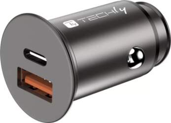 Techly Mini automašīnas lādētājs USB-A un