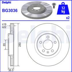 DELPHI Bremžu diski BG3036