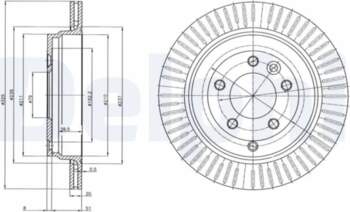 DELPHI Bremžu diski BG4020C