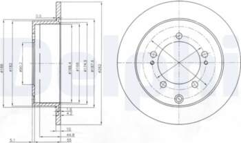 DELPHI Bremžu diski BG4037