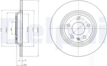 DELPHI Bremžu diski BG4081C