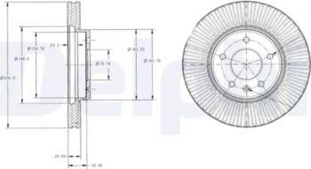 DELPHI Bremžu diski BG4092C