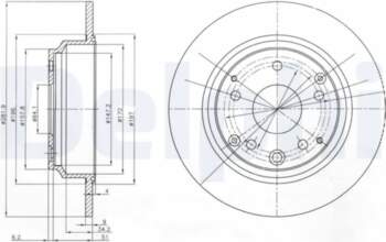 DELPHI Bremžu diski BG4095