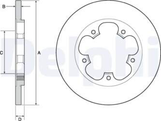 DELPHI Bremžu diski BG4681C