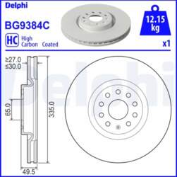 DELPHI Bremžu diski BG9384C