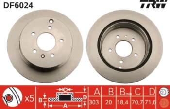 TRW Bremžu diski DF6024