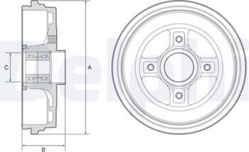 DELPHI Bremžu trumulis BFR626