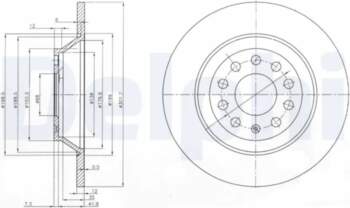 DELPHI Bremžu diski BG3956C