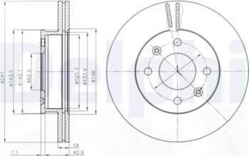 DELPHI Bremžu diski BG4009